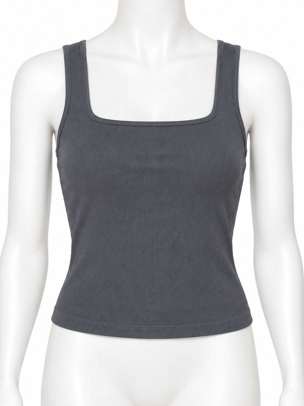 Old Navy gray Ribbed Square-Neck Tank size medium